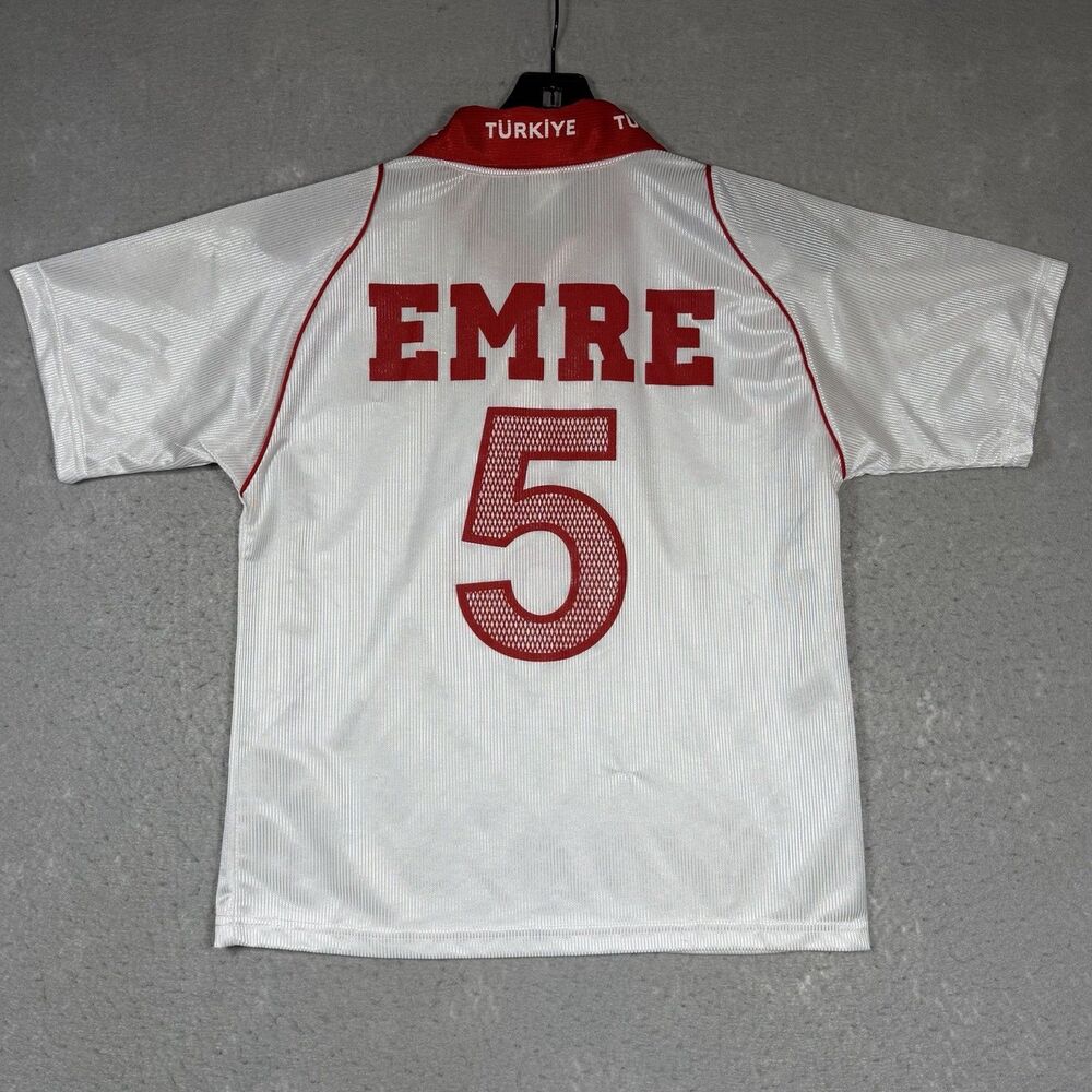 VTG Turkey Home Soccer Jersey Emre Belözoğlu Men’s Small #5 White UEFA World Cup